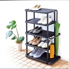 【引渡済み】シューズラック5段(傘入れ付き)の画像