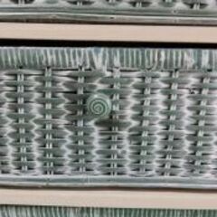 中古品 籐チェスト 引き出し5個の画像