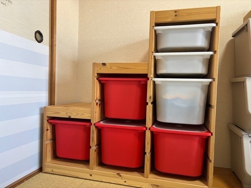 IKEA】 TROFAST トロファスト 階段型 カゴ付き (みさまさ) 住道