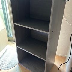 組み立て済み 3段カラーボックス
