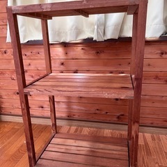 棚　シェルフ　ラック　木製の画像