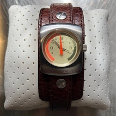 ★ジャンク★DIESEL 革ベルト時計