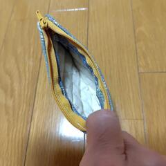 布製ポーチ　5点セット　ジッパー　ハンドメイド　素朴　レトロの画像
