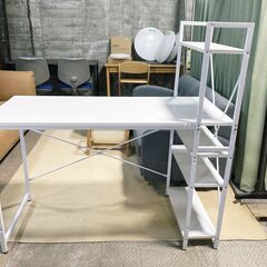 ラック付きデスク 本棚 シェルフ パソコンデスク システムデスク...