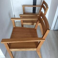 良品計画タモの材チェア二脚セットの画像
