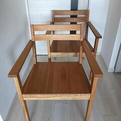良品計画タモの材チェア二脚セット
