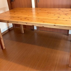 ハンドメイド　杉板 ダイニングテーブル