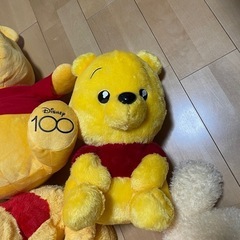 【周辺お届け可※要相談】値下げ　早い者勝ち　 くまのプーさんぬいぐるみ　サイズ大きめ　まとめ売り9点セットの画像