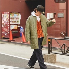 【SPOC STORE】オーバーサイズノーカラーキルティングコートの画像