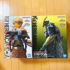 僕のヒーローアカデミア　一番くじ　紡ぐ力　フィギュア　D賞　ホークス　ラストワン賞　アーマード・オールマイト　2点セットの画像