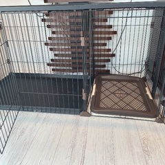 ペットケージ 2部屋 トイレトレー付き 犬