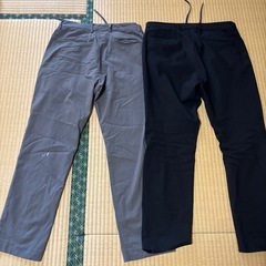 GLOBAL WORK 黒 クロップド カジュアルパンツ Mサイズの画像