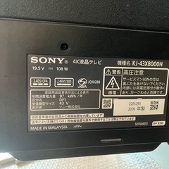 ジャンク品テレビと、保護用アクリルパネル