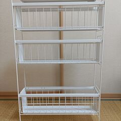 サイドラック　洗面所収納　隙間収納　ベルメゾン