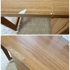 キャスター付き折り畳みミシン台　作業台　中古の画像