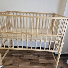 【おまけ付】大和屋 トールWオープン ベビーベッド ハイタイプ ...