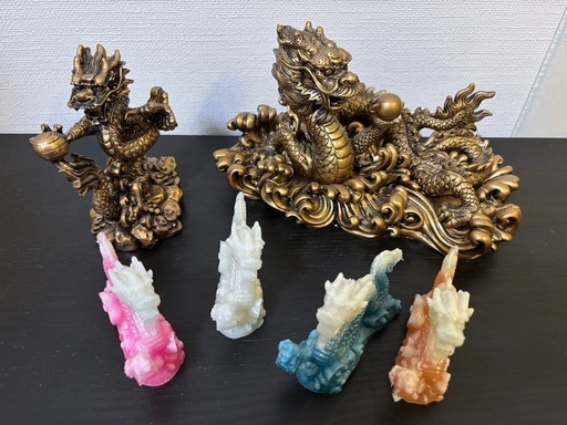【在庫整理破格】龍の置物セット販売品です（開運／風水／インテリアに）