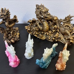 【在庫整理破格】龍の置物セット販売品です（開運／風水／インテリアに） 