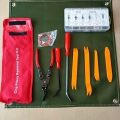クリッププライヤー&プッシュリベットのセット