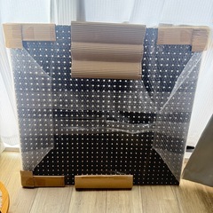 【未開封新品】パンチングボード、黒、木材