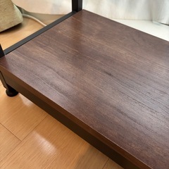 スチールラック　高さ80cm ブラウン×ブラックの画像