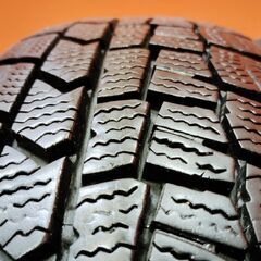 【DUNLOP WM02 155/65R14】スタッドレス【ダイハツ 純正ホイール 14インチ 4.5J4HPCD100+45】21年製 バリ溝 タント ムーヴ等　(KTM380)の画像