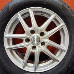 【BS VRX3 205/60R16】スタッドレス【ECO FORME 16インチ 6.5J5HPCD114.3+38】23年製 バリ溝 90ヴォクシー等　(KTO340)の画像