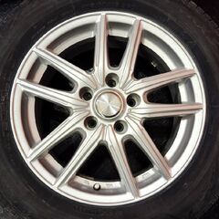 【BS VRX3 205/60R16】スタッドレス【ECO FORME 16インチ 6.5J5HPCD114.3+38】23年製 バリ溝 90ヴォクシー等　(KTO340)の画像