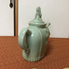 【骨董美術？】中国 龍泉 象 ゾウ 水差し 青磁 龍泉窯 急須 陶磁器 陶芸 工芸品 アンティーク 花瓶 置物の画像