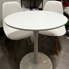 本日5/4可能　カフェテーブル　丸テーブル　椅子セット