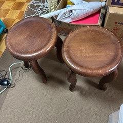 丸椅子　イス　33cm 42cm 2脚