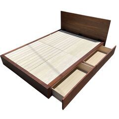 無印良品 ベッドフレーム ダブルサイズ 収納付き 説明書付き