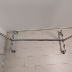 【譲ります】ハンガーラック　縦2段　金属製の画像