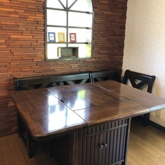 カリモクルスティック4人がけダイニングセット