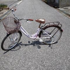 自転車　パープル　22インチ