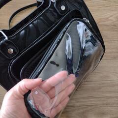 2way黒バッグ（ナイロン、マーブル模様）新品の画像