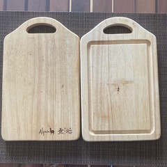 【無料】木製プレート　まな板　2セットの画像