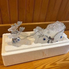 クリスマスインテリア トナカイ ソリ 置物 オブジェの画像