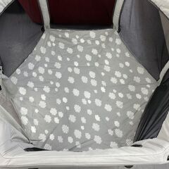 日本育児 折りたたみ ベビーサークル グレー系 雲柄 洗えてたためる プレイヤード 赤ちゃん 札幌市手稲区の画像