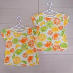 【95cm】子供服 ベビー服 半袖 Tシャツ 女の子 フルーツ柄...