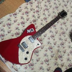 エレキギター　希少フェルナンデスBurny　H-65　ミディアムスケール　赤シャチの画像