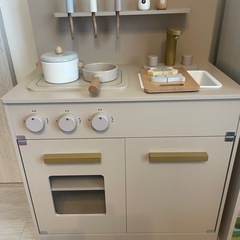 【美品】木製　おままごとキッチン　　