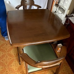 2人用ダイニングテーブル、イスセット