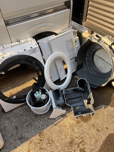 【取引中】【分解洗浄・消耗品交換済み】パナソニック　ドラム式  NA-YVX530L 洗濯9kg 乾燥 6kg 左開き  Vベルト、給