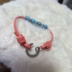 最終値下げです😆ピンクの革紐ブレス⭐の画像