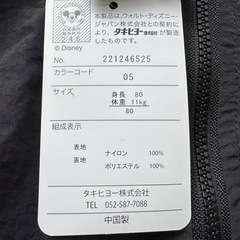 バースデイ ディズニー ウィンドブレーカー 80cmの画像