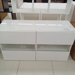 ★ジモティ割あり★  キャビネット ホワイト H66×D41.5...