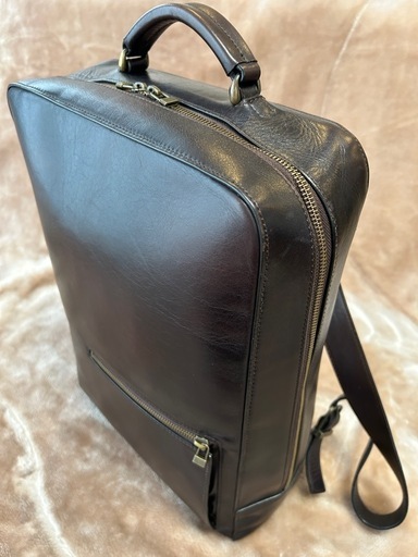 マザーハウス牛革アンティークスクエアバックパックラージ本革レザーリュックサック