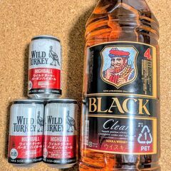 【未開封・お得！】ブラックニッカ４Ｌ ＋ ワイルドターキーハイボ...