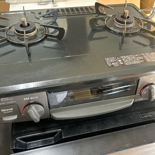 【引取】Rinnaiガスコンロ RTE565BK 2022年製 LPガス用